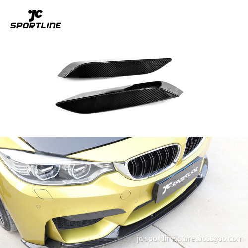 Dry Carbon Front Bumper Splitters Compatible with BMW F80 M3/F82 F83 M4 (2014-2019)
